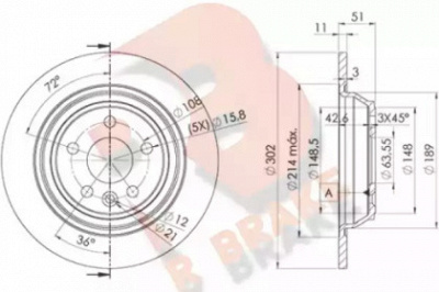 R BRAKE 78rbd26769 -  Тормозной диск